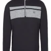 Men Original Penguin Jumpers< 1/4-Zip Heritage Block Pull Over - Caviar