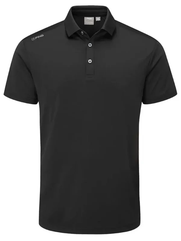 Men PING Shirts< Lindum Tailored Fit Polo - Black