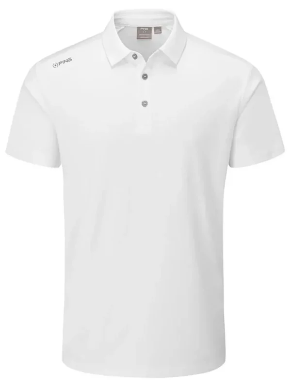 Men PING Shirts< Lindum Tailored Fit Polo - White