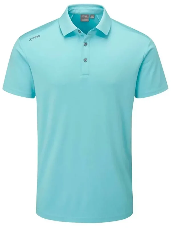 Men PING Shirts< Lindum Tailored Fit Polo - Sky Blue