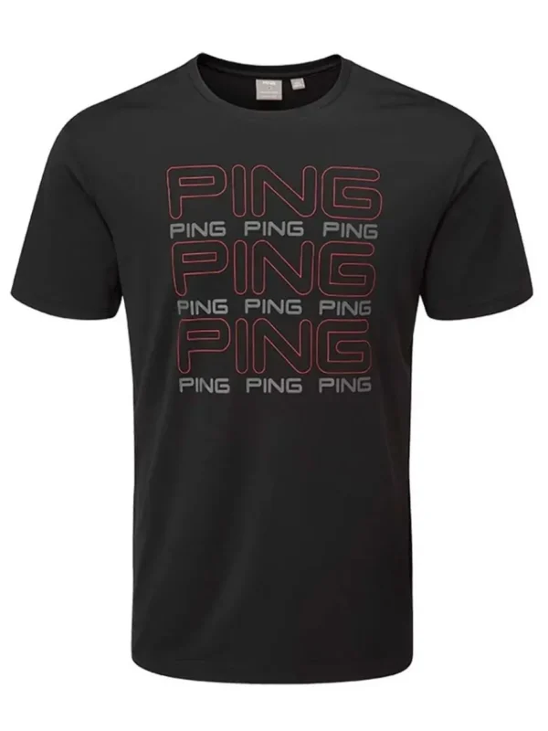 Men PING Shirts< Logo Tee - Black