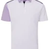 Men PING Shirts< Mack Tailored Fit Polo - White/Cool Lilac Multi