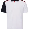 Men PING Shirts< Mack Tailored Fit Polo - White/Navy Multi