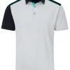 Men PING Shirts< Mack Tailored Fit Polo - Pearl Grey/Navy Multi