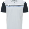 Men PING Shirts< Morten Tailored Fit Polo - Pearl Grey/Navy Multi