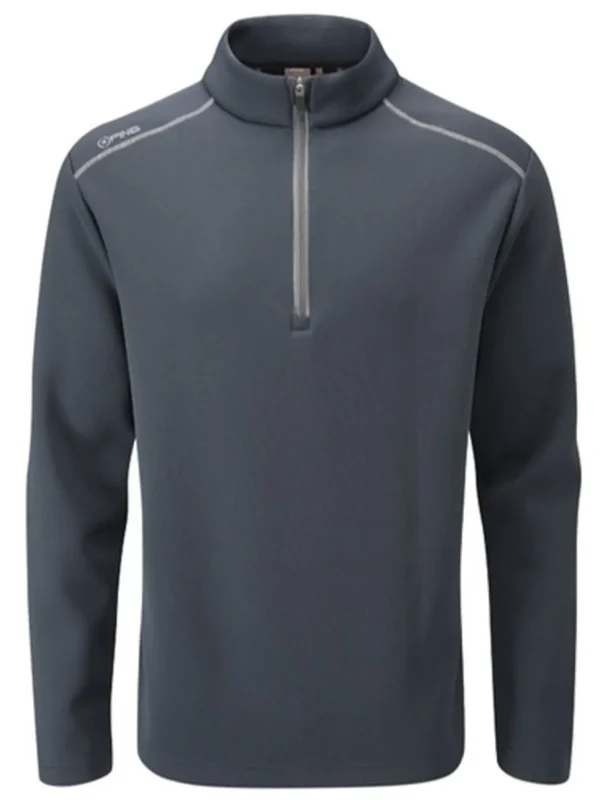 Men PING Jumpers< Ramsey 1/2 Zip Ribbed Fleece - Navy