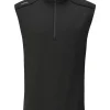 Men PING Vests< Ramsey 1/2 Zip Ribbed Fleece Vest - Black