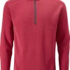 Men PING Jumpers< Ramsey 1/2 Zip Ribbed Fleece - Rich Red Marl