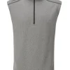 Men PING Vests< Ramsey 1/2 Zip Ribbed Fleece Vest - Ash Marl