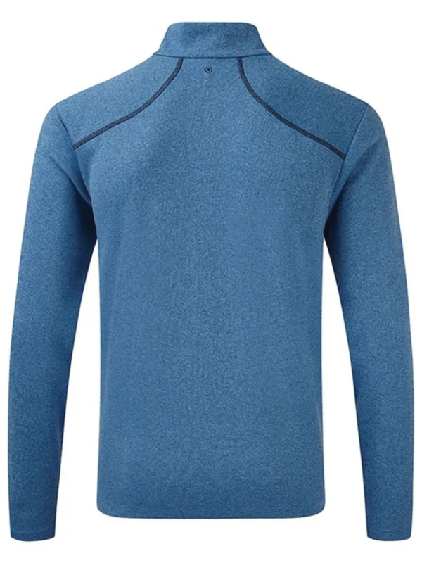 Men PING Jumpers< Ramsey 1/2 Zip Ribbed Fleece - Snorkel Blue Marl