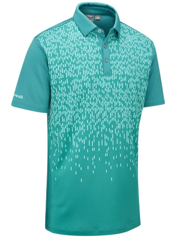 Men PING Shirts< Ratio Tailored Fit Polo - Everglade Multi