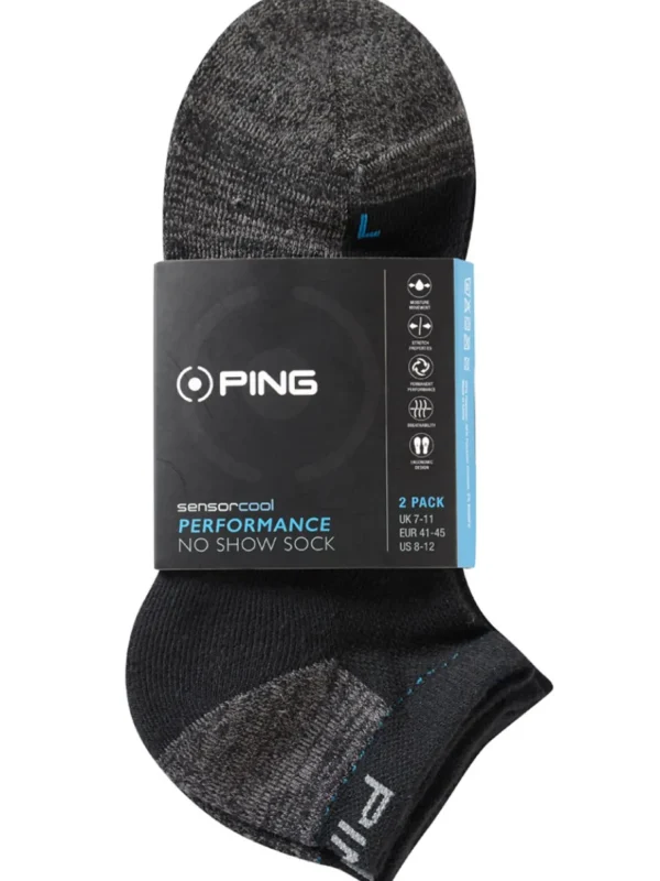 PING Socks< Sensorcool No Show 2 Pack Socks - Black