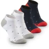 PING Socks< Sensorcool Split Ball No Show 2 Pack Socks - White/Navy Multi