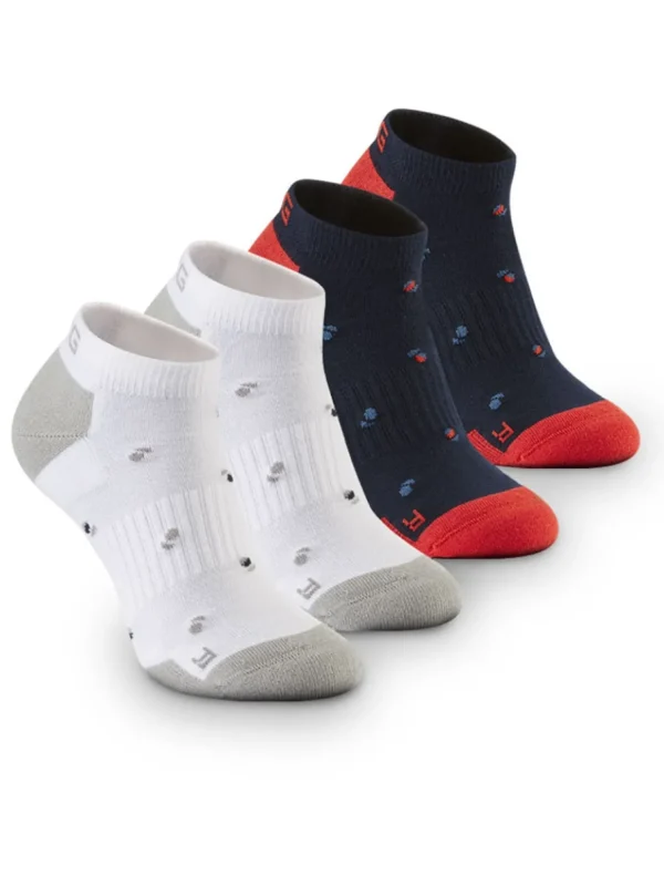 PING Socks< Sensorcool Split Ball No Show 2 Pack Socks - White/Navy Multi