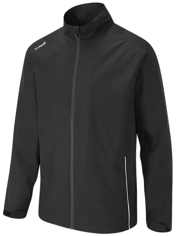 Men PING Wind & Rain Wear< Sensordry Waterproof Jacket - Black/Black