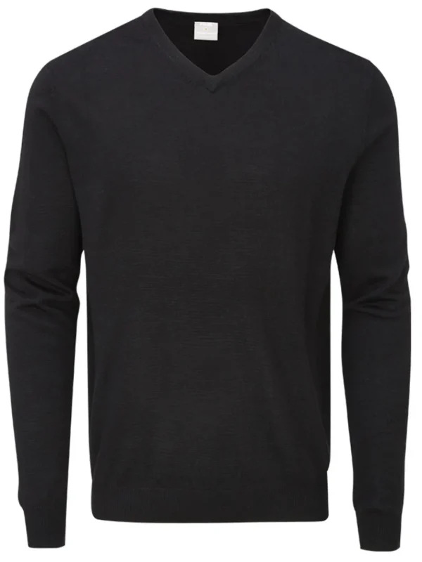 Men PING Jumpers< Sensorwarm Sullivan V-Neck Sweater - Black