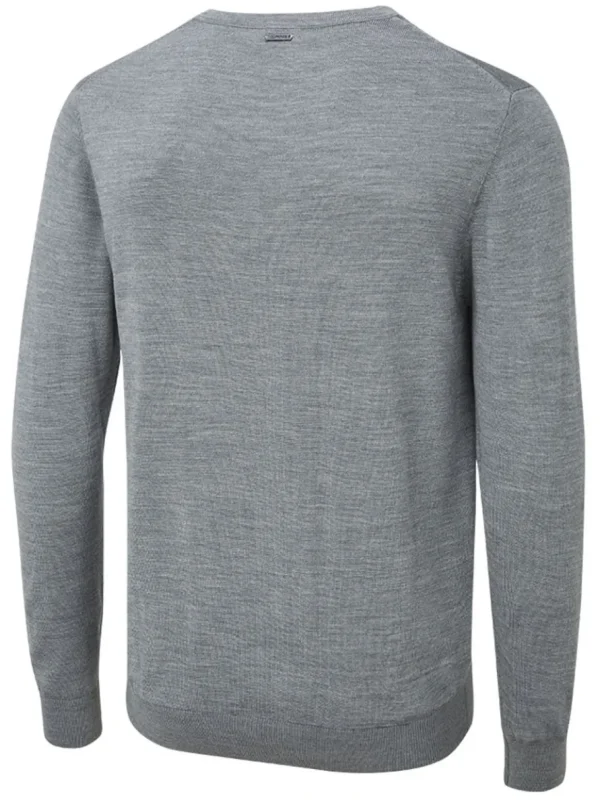 Men PING Jumpers< Sensorwarm Sullivan V-Neck Sweater - French Grey Marl