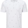 Men PING Shirts< Two Tone Tailored Fit Polo - White/Cool Lilac Multi