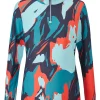 Women PING Shirts< Women'S Lois Printed Long Sleeve Polo - Navy Multi