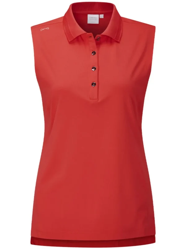 Women PING Shirts< Women'S Solene Polo - Rich Red