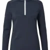 Women PING Jumpers< Women'S Sonya Half Zip Fleece - Navy