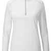 Women PING Jumpers< Women'S Sonya Half Zip Fleece - White