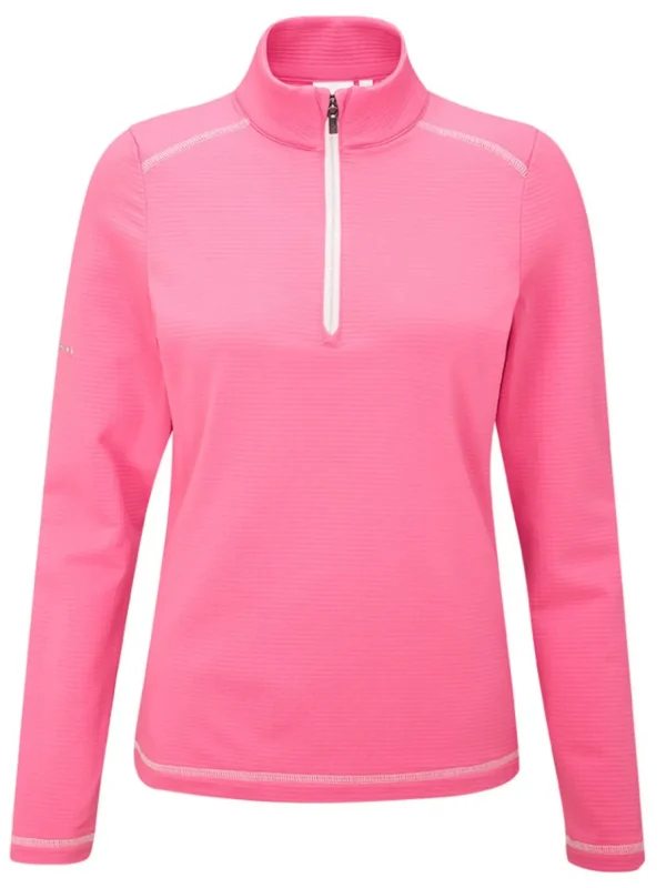 Women PING Jumpers< Women'S Sonya Half Zip Fleece - Flamingo