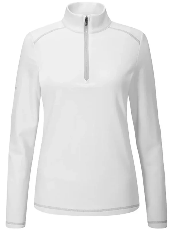 Women PING Jumpers< Women'S Sonya Half Zip Fleece - White