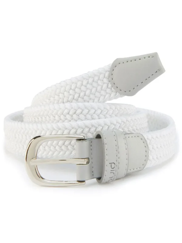 PING Belts< Women'S Stretch Webbing Golf Belt - White