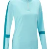 Women PING Shirts< Women'S Tamara Long Sleeve Polo - Aquatic/Scuba Blue