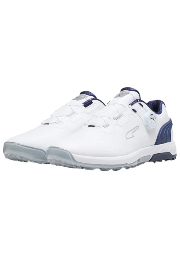 Men Puma Mens Golf Shoes< Alphacat Nitro Disc Golf Shoes - White/ Navy/Ash Grey