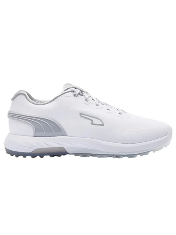 Men Puma Mens Golf Shoes< Alphacat Nitro Golf Shoes - White/Flat Light Grey/ Silver