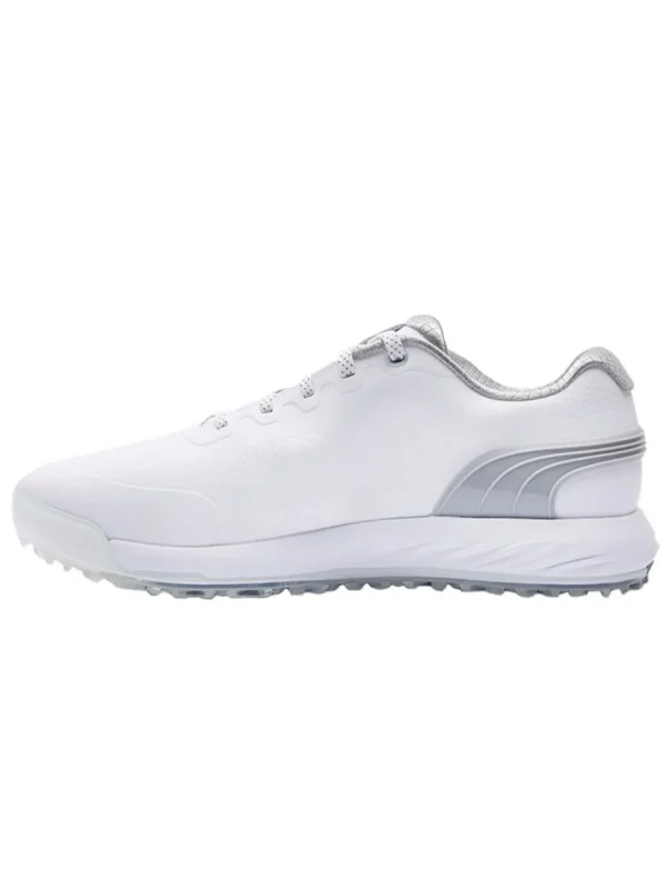 Men Puma Mens Golf Shoes< Alphacat Nitro Golf Shoes - White/Flat Light Grey/ Silver