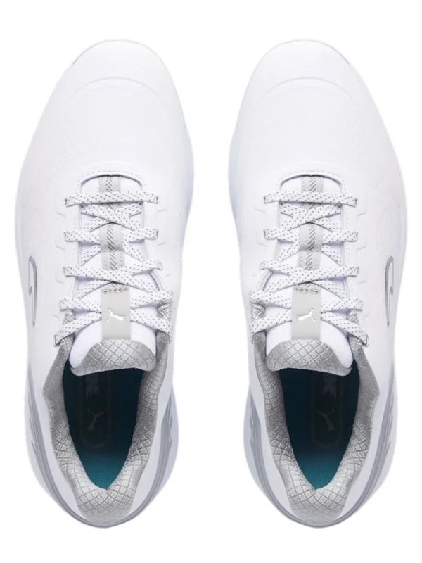 Men Puma Mens Golf Shoes< Alphacat Nitro Golf Shoes - White/Flat Light Grey/ Silver