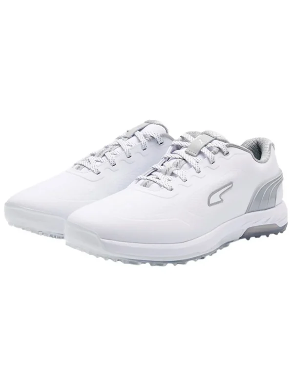 Men Puma Mens Golf Shoes< Alphacat Nitro Golf Shoes - White/Flat Light Grey/ Silver