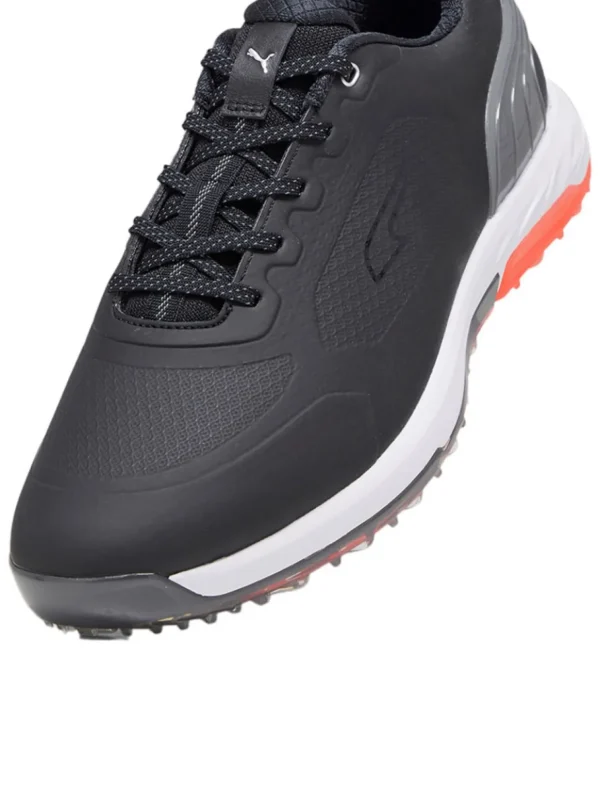 Men Puma Mens Golf Shoes< Alphacat Nitro Golf Shoes - Black/Quiet Shade/Red Blast