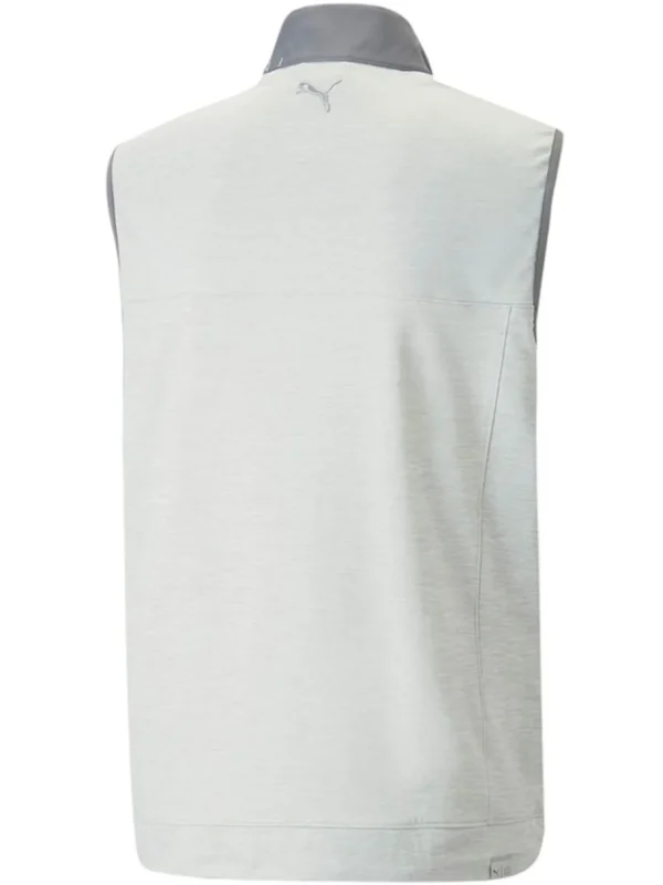 Men Puma Vests< Cloudspun Colorblock Golf Vest - Quiet Shade/High Rise Heather