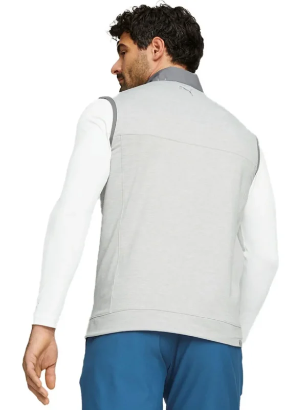 Men Puma Vests< Cloudspun Colorblock Golf Vest - Quiet Shade/High Rise Heather