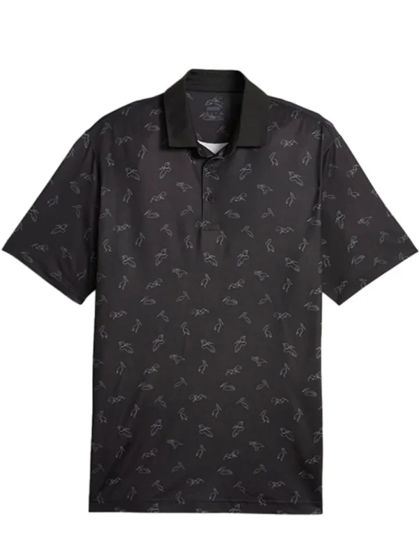 Men Puma Shirts< Cloudspun Echo Golf Polo - Black