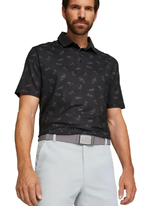 Men Puma Shirts< Cloudspun Echo Golf Polo - Black