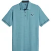 Men Puma Shirts< Cloudspun Haystack Golf Polo - Bold Blue Heather