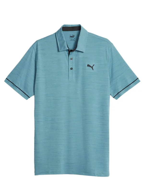 Men Puma Shirts< Cloudspun Haystack Golf Polo - Bold Blue Heather