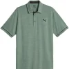 Men Puma Shirts< Cloudspun Haystack Golf Polo - Eucalyptus Heather