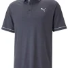 Men Puma Shirts< Cloudspun Haystack Golf Polo - Navy Blazer Heather/High Rise