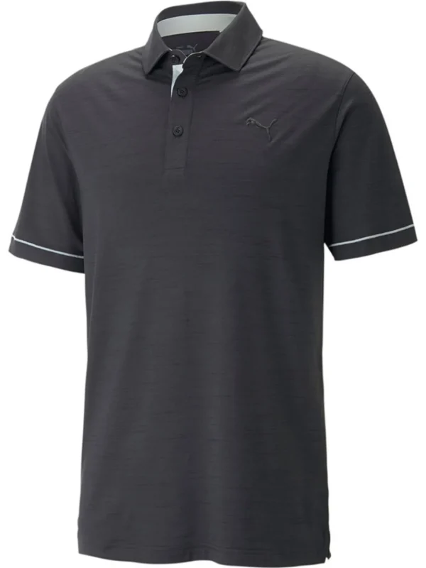 Men Puma Shirts< Cloudspun Haystack Golf Polo - Black Heather