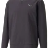 Men Puma Jumpers< Cloudspun Heather Golf Sweatshirt - Black Heather