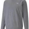 Men Puma Jumpers< Cloudspun Heather Golf Sweatshirt - Quiet Shade Heather