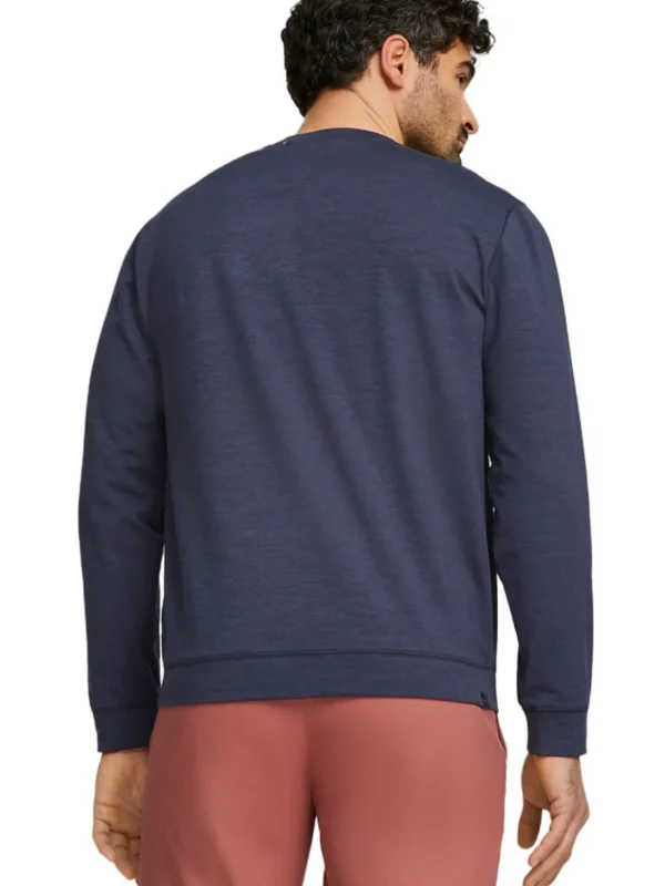 Men Puma Jumpers< Cloudspun Heather Golf Sweatshirt - Navy Blazer Heather