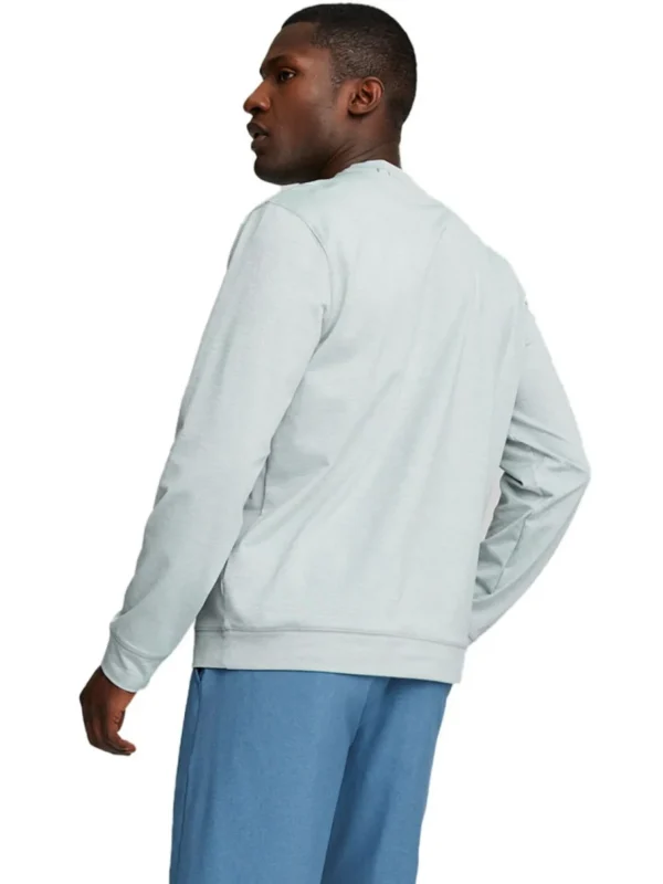 Men Puma Jumpers< Cloudspun Heather Golf Sweatshirt - High Rise Heather