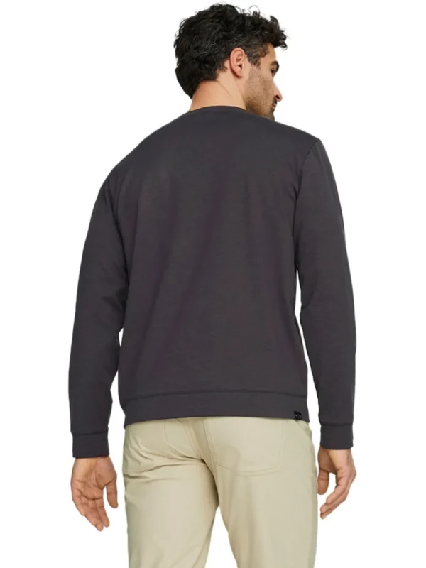 Men Puma Jumpers< Cloudspun Heather Golf Sweatshirt - Black Heather